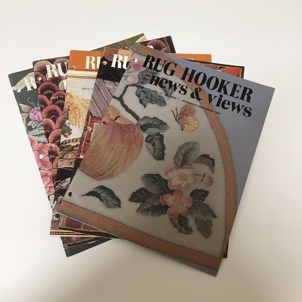 Rug Hook Magazine LOT OF 5 Back Issues 1985 Ideas News & Views Maine ME Vintage